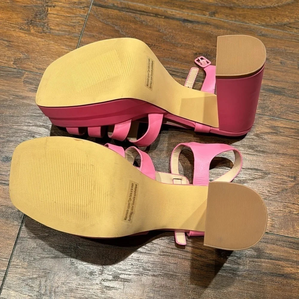 NEW! BP Pink Amaya Fisherman Platform Sandals - Size 8.5